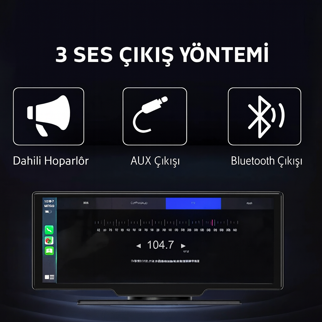 OtoEkran ®  11.25" İnç Tüm Araçlara Uyumlu - Kapıda Önce Aç Sonra Al