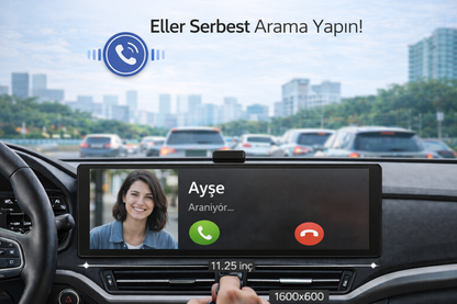 11.25 İnç Tüm Araçlara Uyumlu CarPlay Kayıt Özellikli
