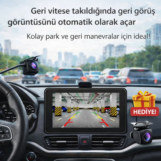 8 İnç Tüm Araçlara Uyumlu CarPlay Navigasyon, Müzik