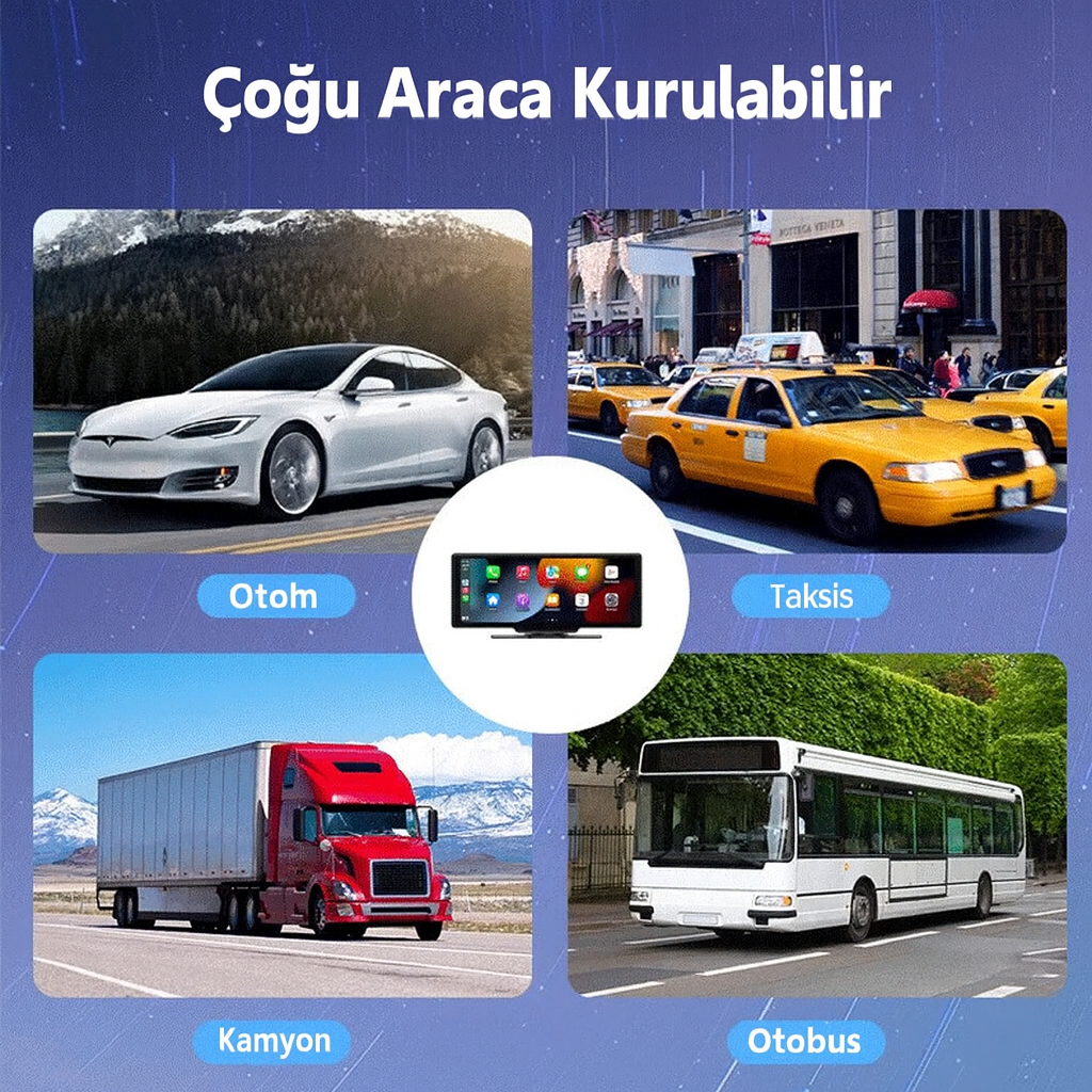 OtoEkran ®  11.25" İnç Tüm Araçlara Uyumlu - Kapıda Önce Aç Sonra Al