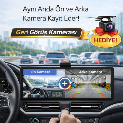 11.25 İnç Tüm Araçlara Uyumlu CarPlay Kayıt Özellikli
