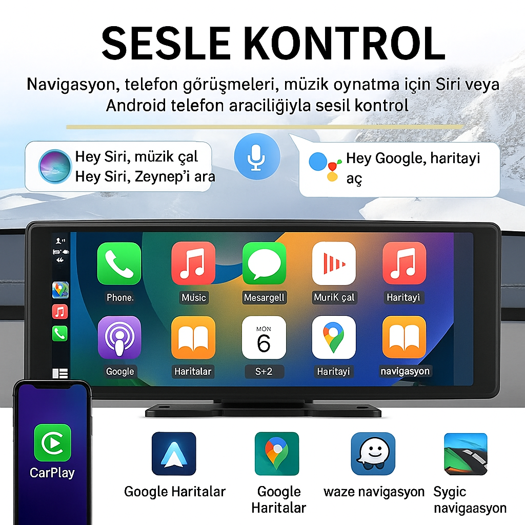 OtoEkran ®  11.25" İnç Tüm Araçlara Uyumlu - Kapıda Önce Aç Sonra Al