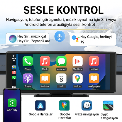 OtoEkran ®  11.25" İnç Tüm Araçlara Uyumlu - Kapıda Önce Aç Sonra Al