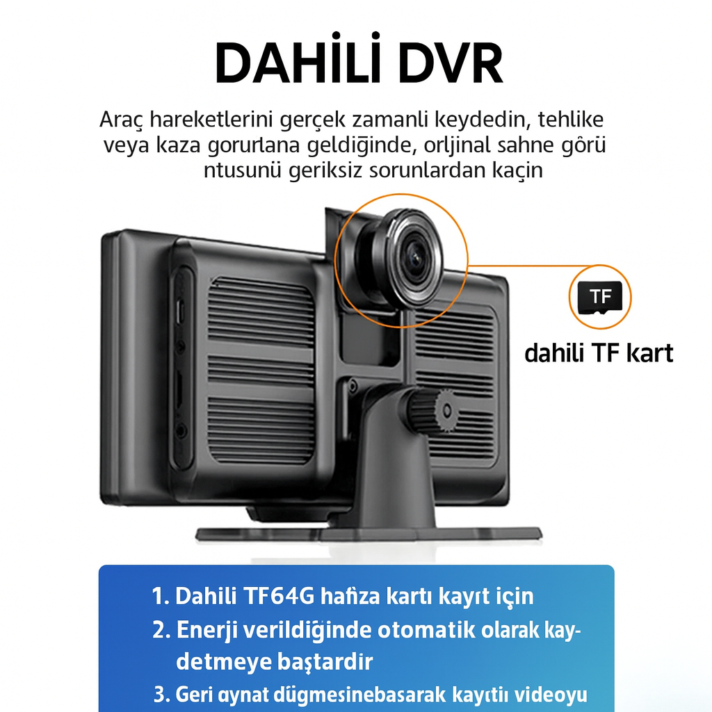 OtoEkran ®  11.25" İnç Tüm Araçlara Uyumlu - Kapıda Önce Aç Sonra Al
